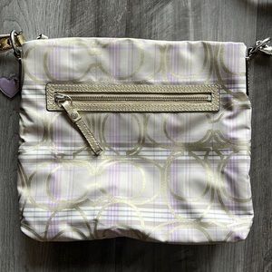 Coach Bag & Wallet - Purple and Gold Plaid